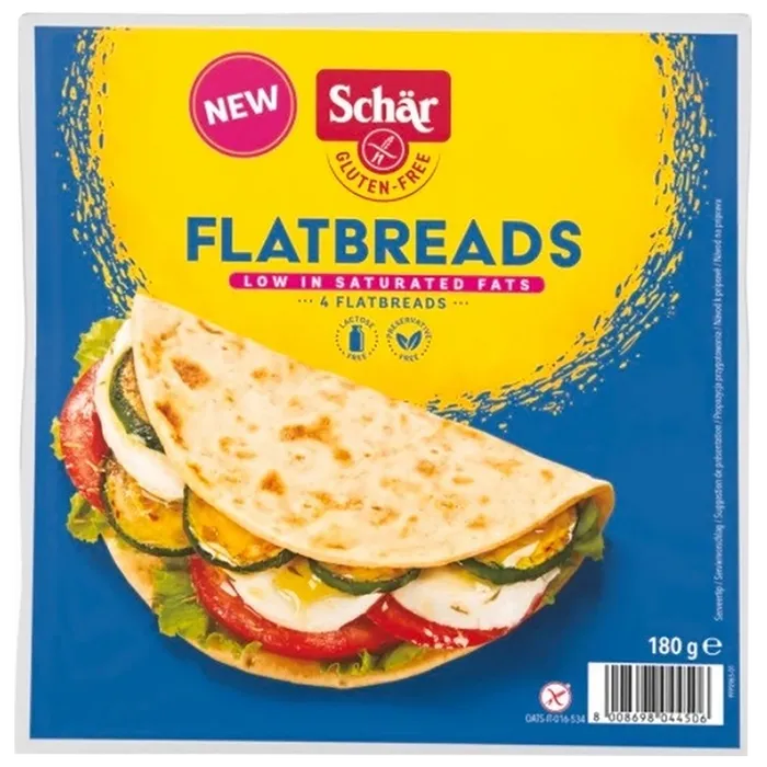 Schar Chlebové placky FLATBREATS bez lepku 180g(4x45g)